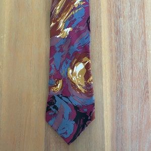 Men's Purple Printed Giorgio Benelli Cravatte Designer Silk Tie